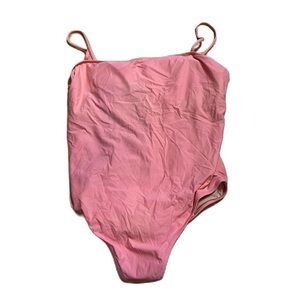J.Crew Pink One Piece Swim Suit Sz 16 Bow Back H8251 Bathing Suit